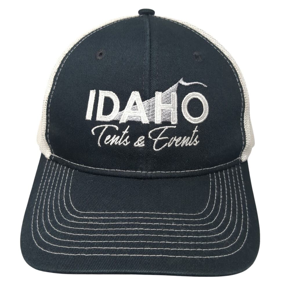Idaho Tents & Events Trucker Hat Black One Size Adjustable Mesh Back Queensboro